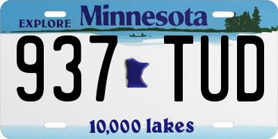 MN license plate 937TUD