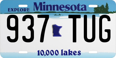 MN license plate 937TUG