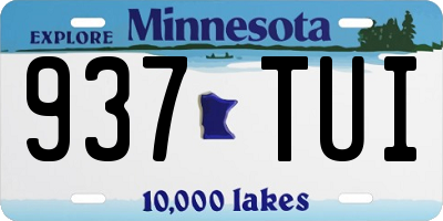 MN license plate 937TUI