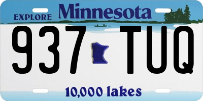 MN license plate 937TUQ