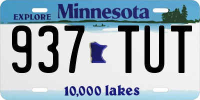 MN license plate 937TUT