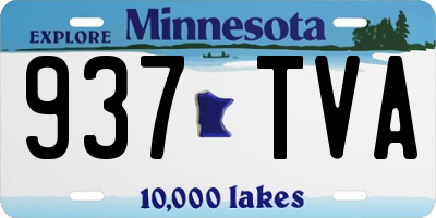 MN license plate 937TVA