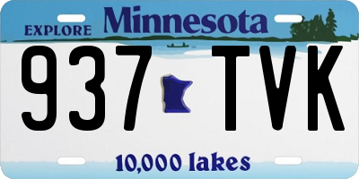 MN license plate 937TVK