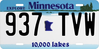 MN license plate 937TVW