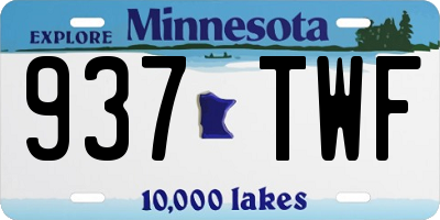 MN license plate 937TWF