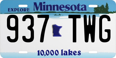 MN license plate 937TWG