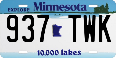 MN license plate 937TWK