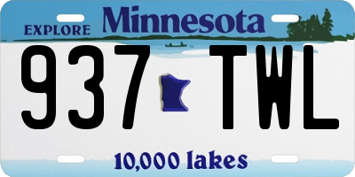 MN license plate 937TWL