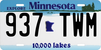 MN license plate 937TWM