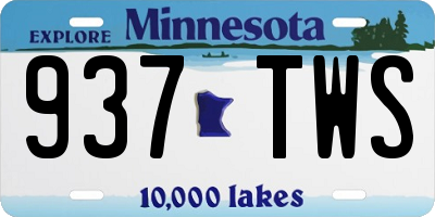 MN license plate 937TWS