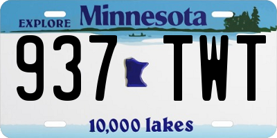MN license plate 937TWT