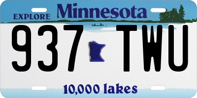 MN license plate 937TWU