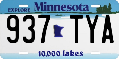 MN license plate 937TYA