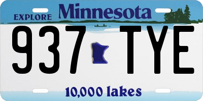 MN license plate 937TYE