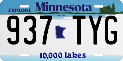 MN license plate 937TYG