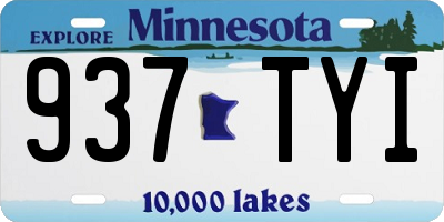MN license plate 937TYI