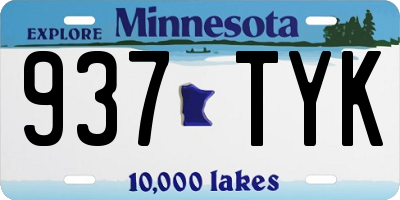 MN license plate 937TYK