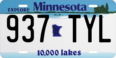 MN license plate 937TYL
