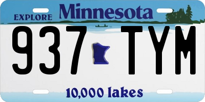 MN license plate 937TYM