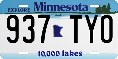 MN license plate 937TYO