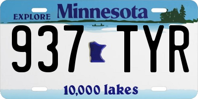 MN license plate 937TYR