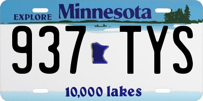 MN license plate 937TYS