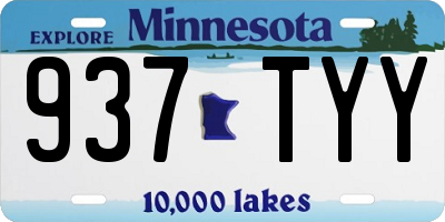 MN license plate 937TYY