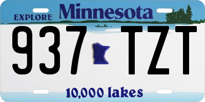 MN license plate 937TZT