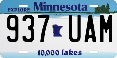 MN license plate 937UAM