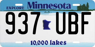 MN license plate 937UBF