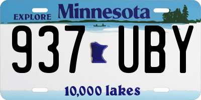 MN license plate 937UBY