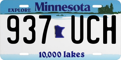 MN license plate 937UCH