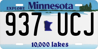 MN license plate 937UCJ