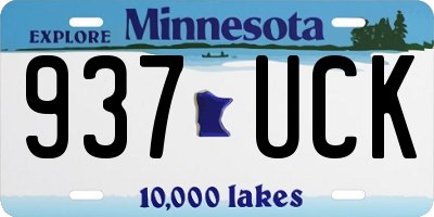 MN license plate 937UCK