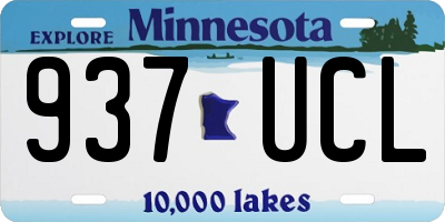 MN license plate 937UCL