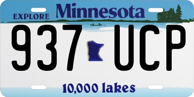 MN license plate 937UCP