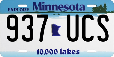MN license plate 937UCS