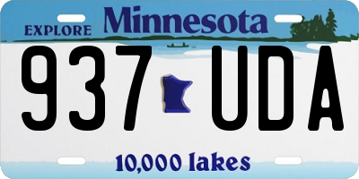 MN license plate 937UDA