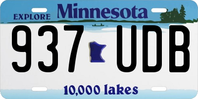 MN license plate 937UDB
