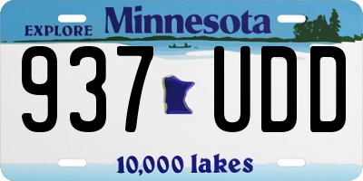 MN license plate 937UDD