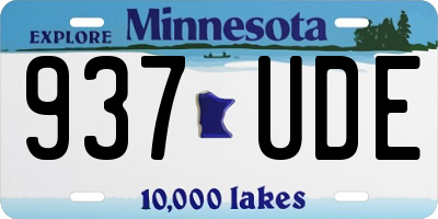 MN license plate 937UDE