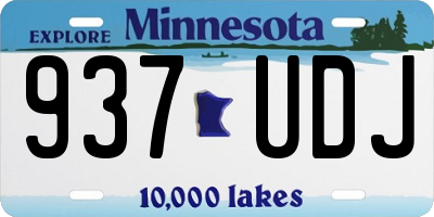 MN license plate 937UDJ