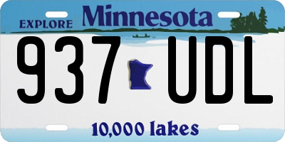MN license plate 937UDL