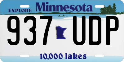 MN license plate 937UDP