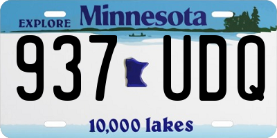 MN license plate 937UDQ
