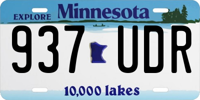 MN license plate 937UDR