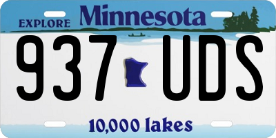 MN license plate 937UDS