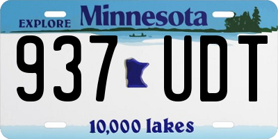 MN license plate 937UDT