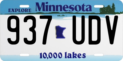 MN license plate 937UDV