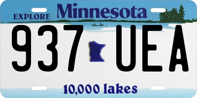 MN license plate 937UEA